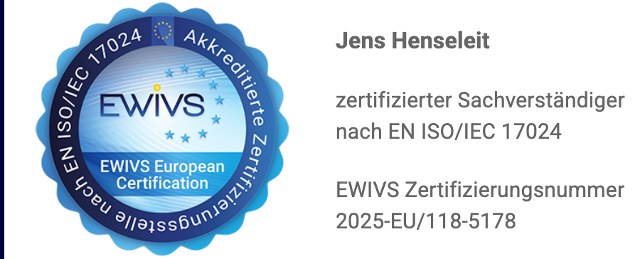 DIN 17024 Personenzertifizierung Jens Henseleit